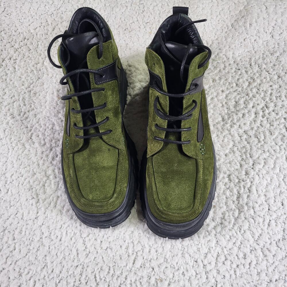 NEW Staud Rocky Boots Olive Suede women's bootie size 36.5 US 6.5